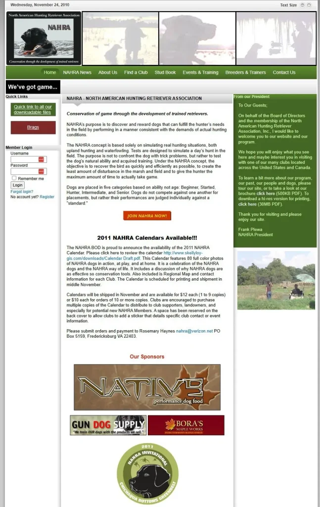 a Screenshot of the Nahra Website from 2009 a Screenshot of the Nahra Website from 2009