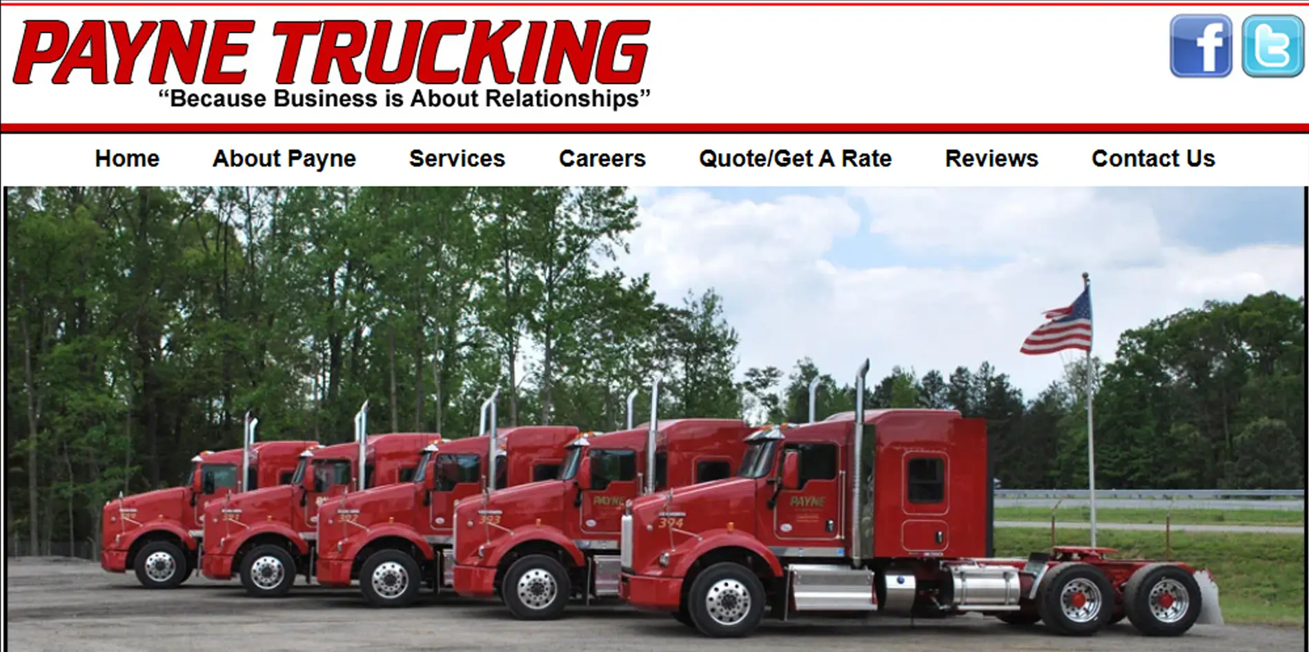 Payne Trucking Displayed Across Desktop, Tablet, and Mobile Screens