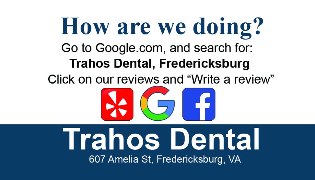 Trahos Dental Business Card - Back