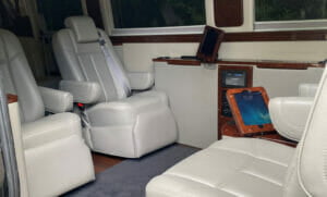 Belman Limousine and Airport Transportation - Inside Their Mercedes Sprinter Limousine Bus