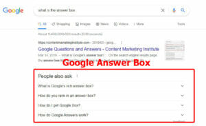Google Answer Box