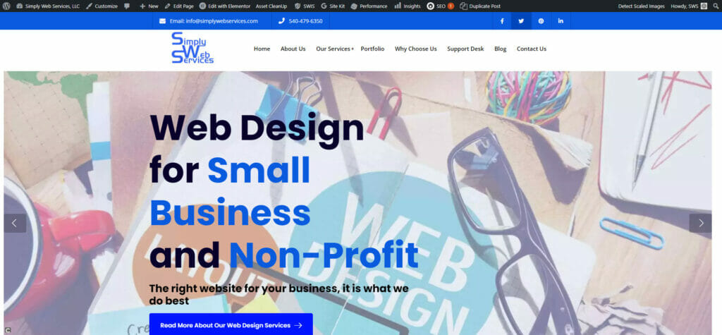 Simply Web Services, LLC website