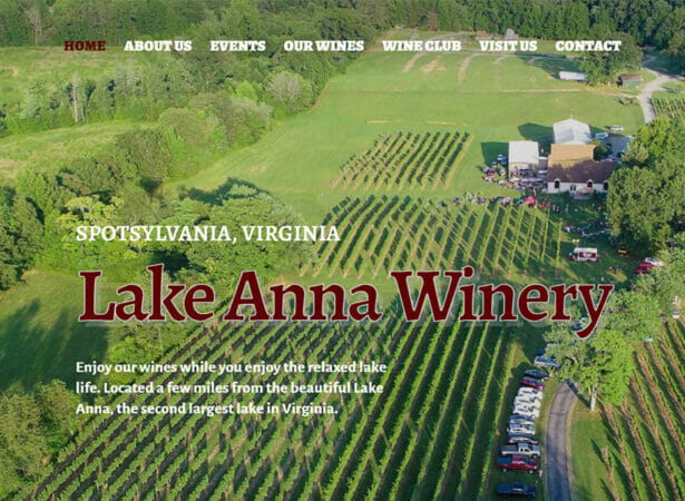 Lake Anna Winery homepage