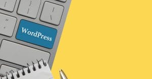 Upgrading WordPress - Laptop Keyboard with WordPress on One of the Keys