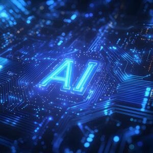 a Digital Representation of Ai Technology on a Circuit Board