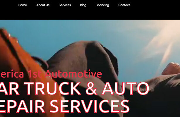 America 1st Automotive Website Header