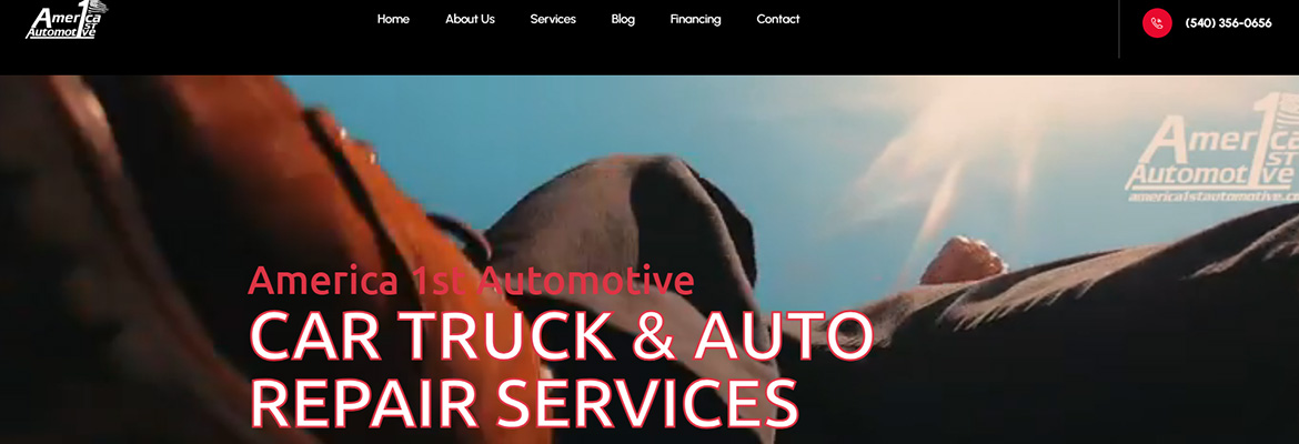 America 1st Automotive Website Header