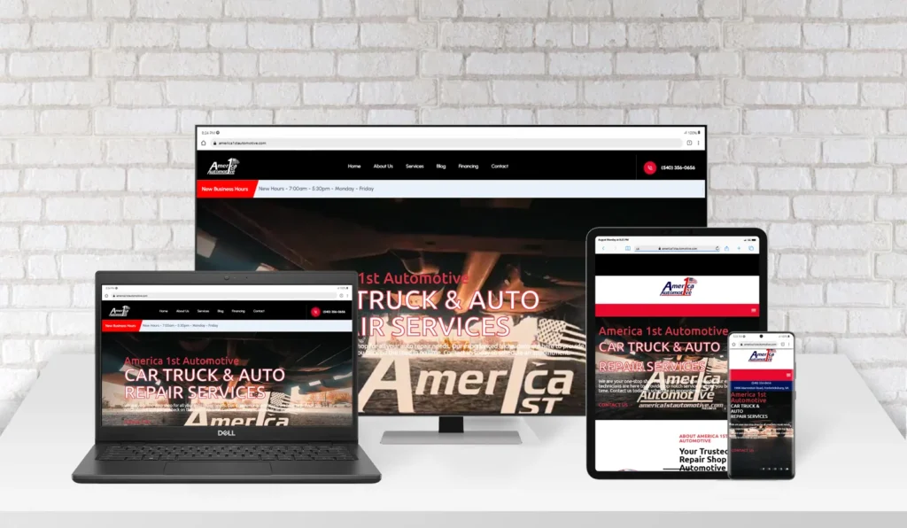 America 1st Automotive Responsive Wordpress Website