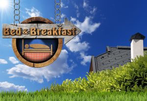 Bed & Breakfast Sign with a House