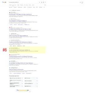 Google Serps for America 1st Automotive - August 2025