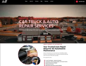 America 1st Automotive Website Screengrab