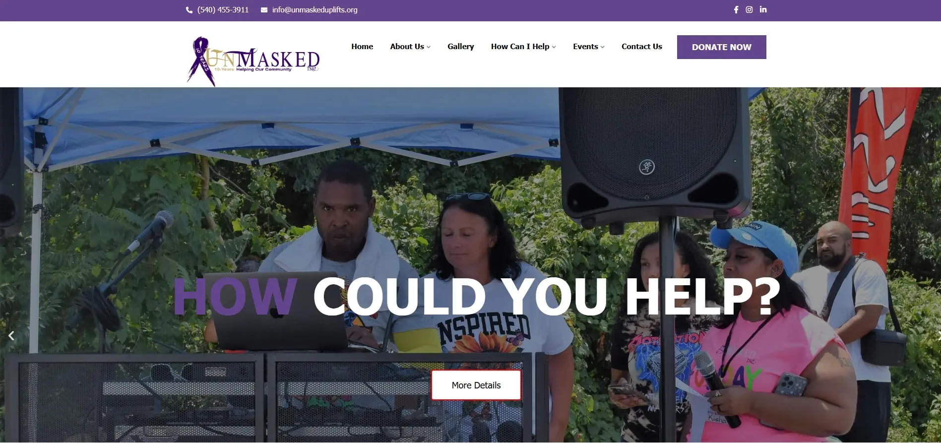 Unmasked Inc. Homepage