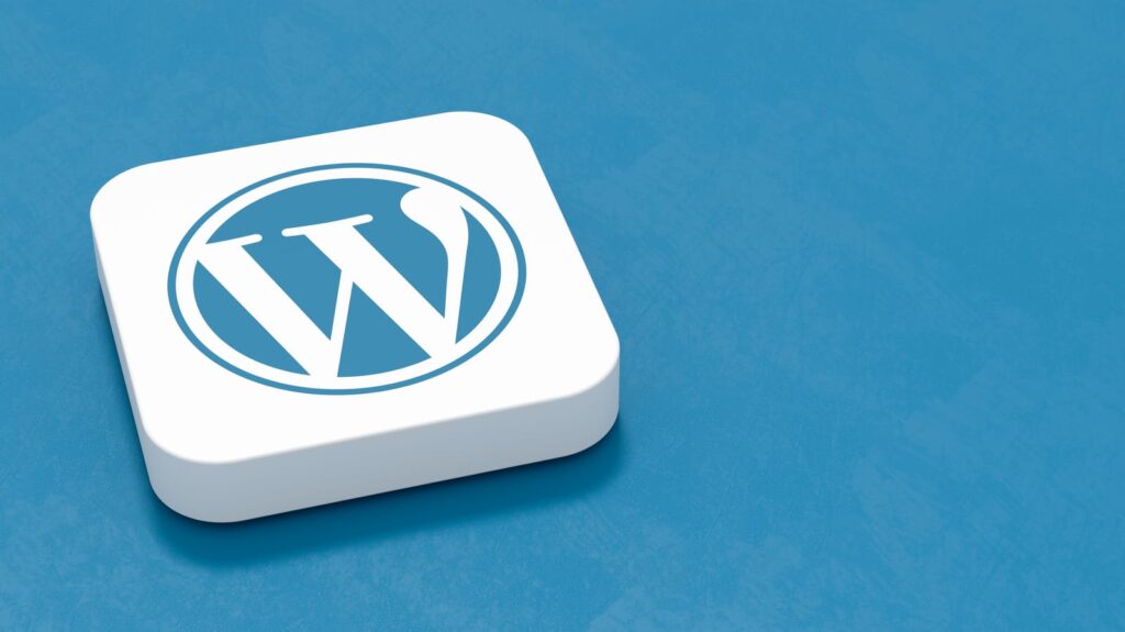Wordpress Icon on Blue Background