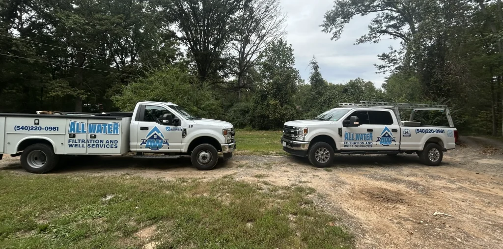 All Water Filtration and Well Services Trucks, Showing the Logo Developed by Simply Web Services All Water Filtration and Well Services Trucks, Showing the Logo Developed by Simply Web Services