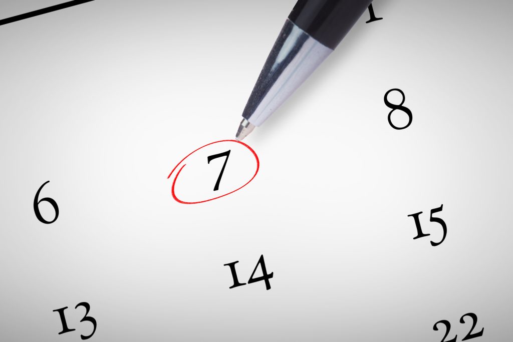 a Date Circled on a Calendar