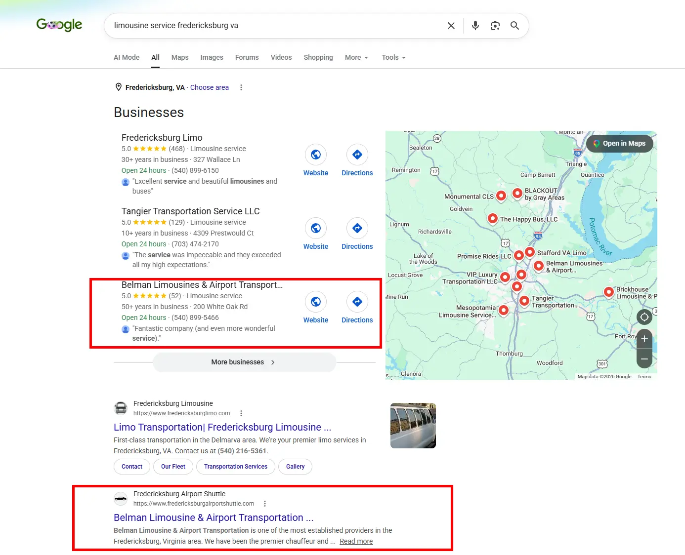 Belman Limousine Google Serps Belman Limousine Google Serps