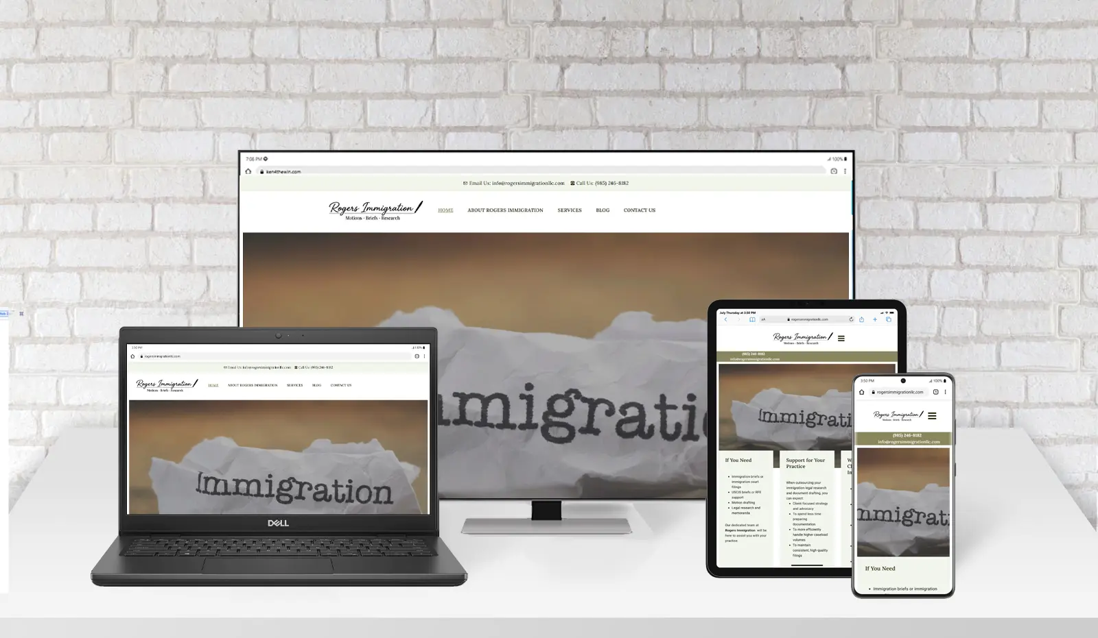 Rogers Immigration Law Displayed Across Desktop, Tablet, and Mobile Screens