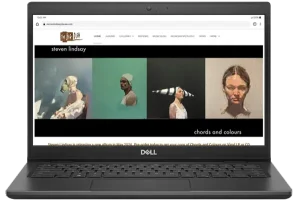 Steven Lindsay Website Displayed on a Laptop
