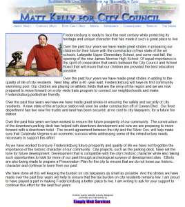 Mattkelly.org Campaign Website from 2006