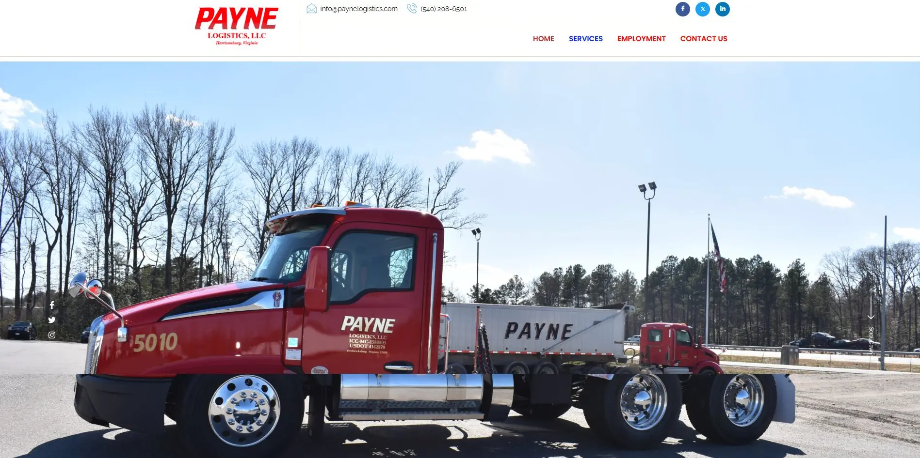 Payne Logistics Website Header Payne Logistics Website Header