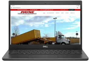 Payne Storage - Responsive Website Displayed on a Laptop Payne Storage - Responsive Website Displayed on a Laptop